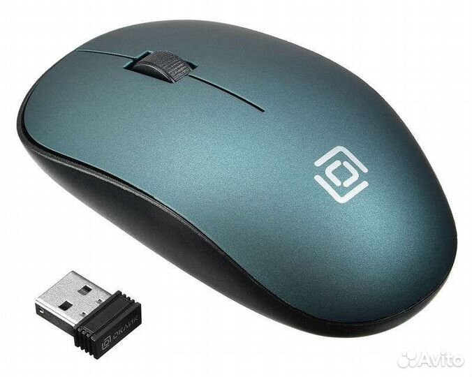 Мышь oklick 515MW, беспроводная, USB, черный и пур