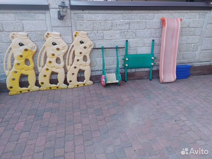 Детские качели с горкой