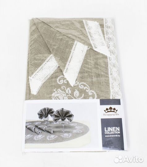 Комплект столовый Розалия скатерть+4 салфетки, Бел