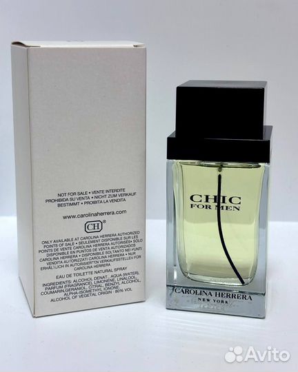 Carolina Herrera chic for men edt 100 тестер