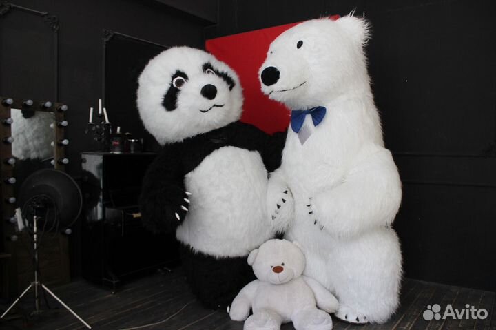 Белый мишка поздравление ростовой медведь аниматор