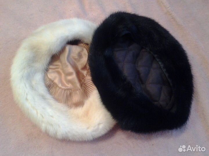 Мягкие береты из цельной норки