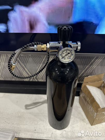 Баллон в/д сжатый воздух 2л для заправки псп, pcp