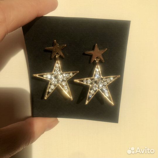 Винтажные серьги “Stars” Америка