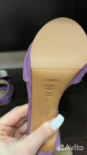 Босоножки женские 37 замша, casadei