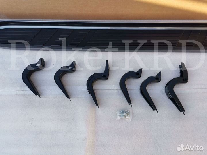 Подножки Toyota Land Cruiser Prado 120 Т.серые