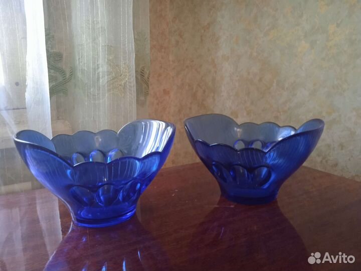 Вазы комплект цветное стекло