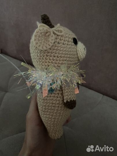 Игрушка вязаная Бычок
