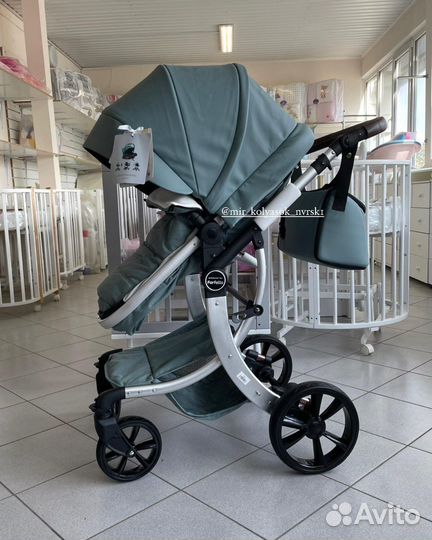 Коляска трансформер aimile эко кожа+ мешок