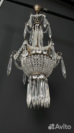 Антикварная хрустальная люстра