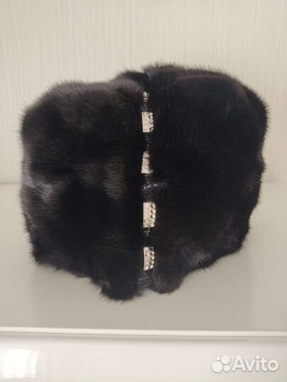 Шапка норковая женская черная