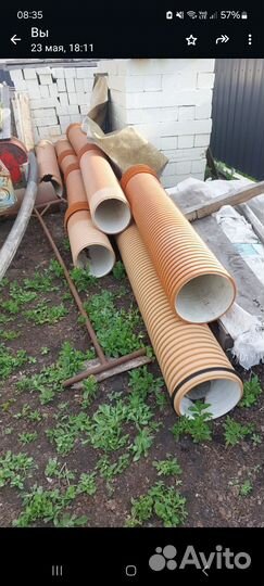 Труба для заезда на участок под дорогу