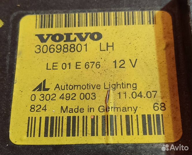 Фара Вольво S40/ Volvo S40, 2007г