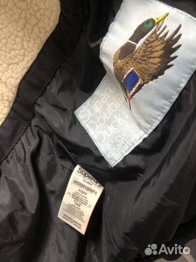 Куртка харингтон super dry шерпа М син цв