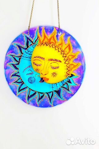 Ловец солнца,ловец снов,витражная роспись.Витраж