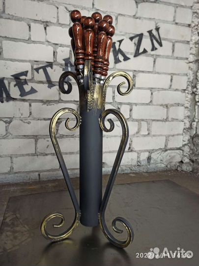 Подставка для шампуров кованная