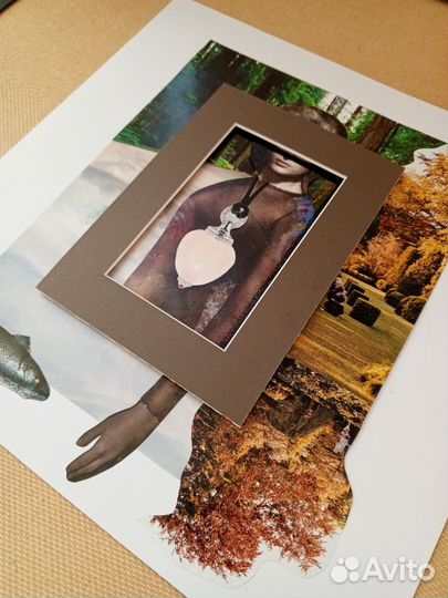 Картина-коллаж абстракция 