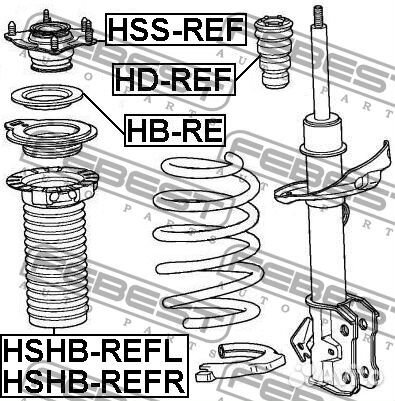 Febest hshb-refl Пыльник амортизатора honda CR-V 0