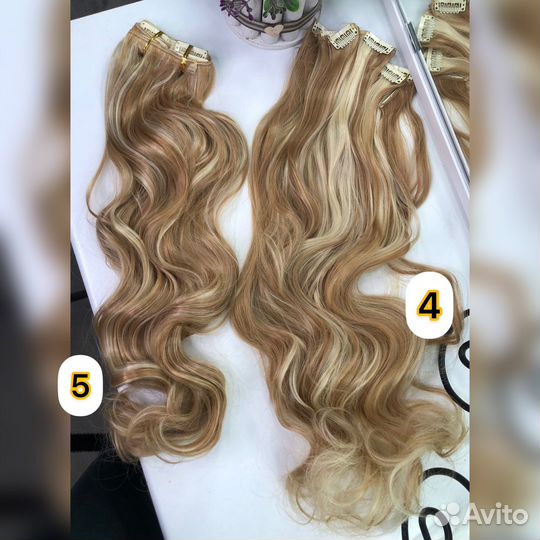 Волосы на заколках. Цвета в ассортименте