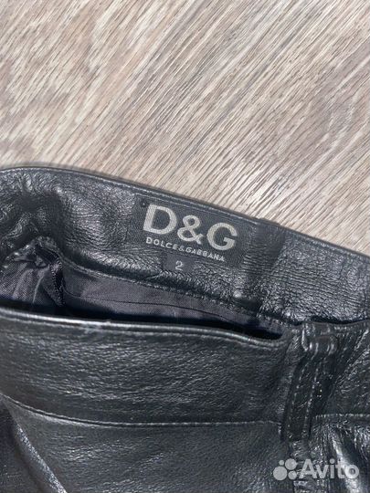 D&G Кожаные штаны женские 42-44 размер