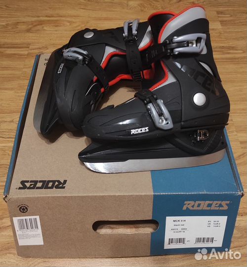 Ледовые коньки Roces 30-35 + клюшка