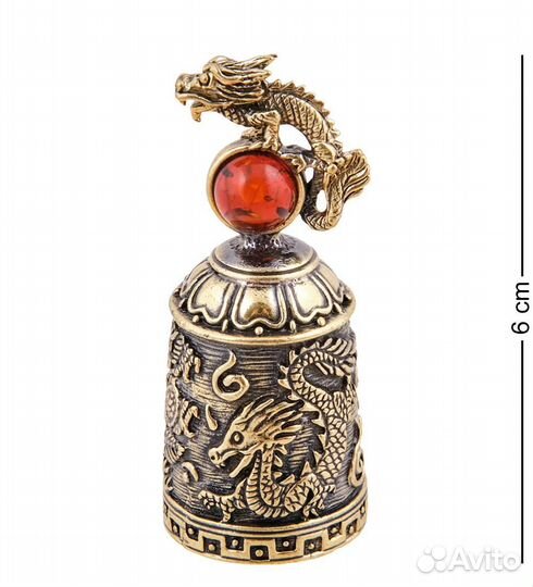 Колокольчик Дракон Китай (латунь, янтарь) A2182163