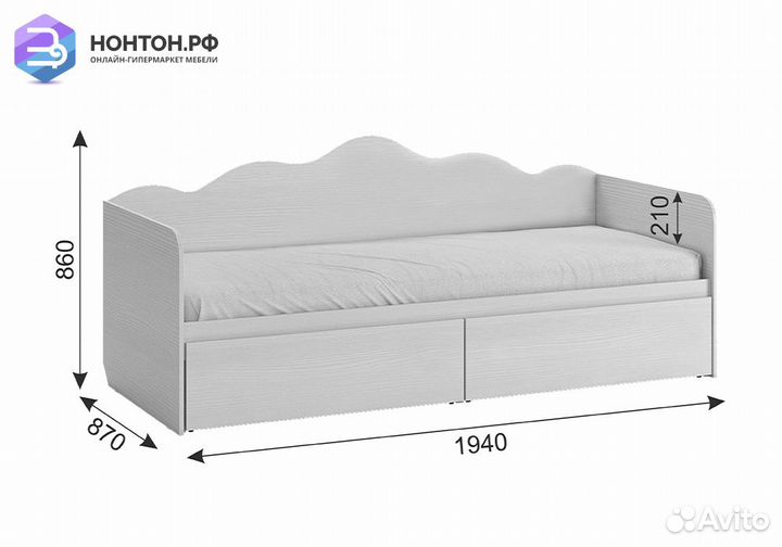 Кровать Чудо белый рамух