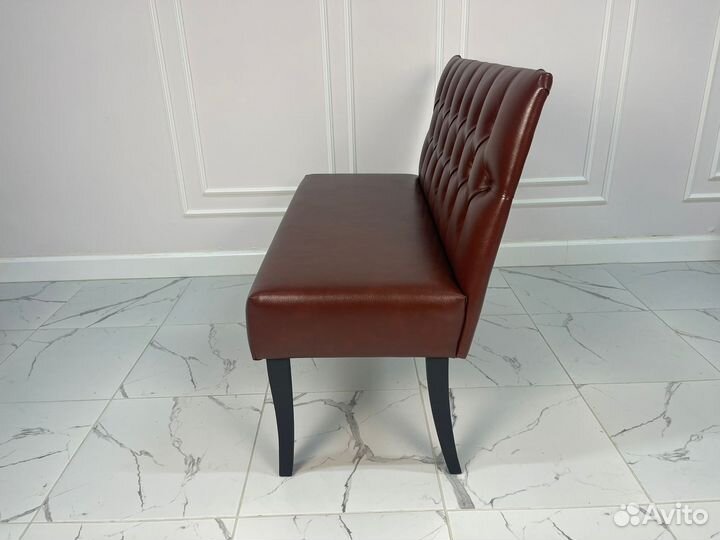 Диван Мини-плюс в каретке, коричневый