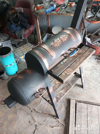 Мангал - коптильня 