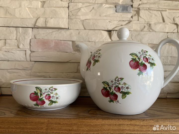 Чайник керамический 1,5 литра + конфетница