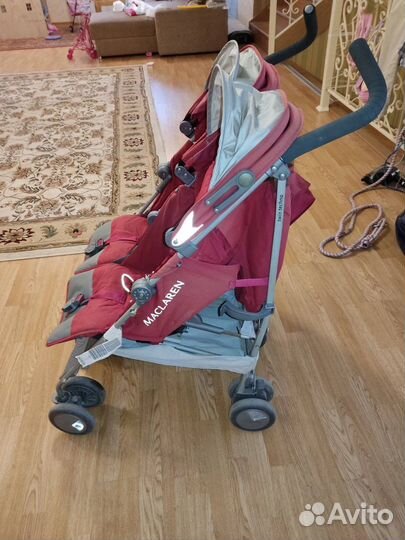 Детская коляска трость для двойни