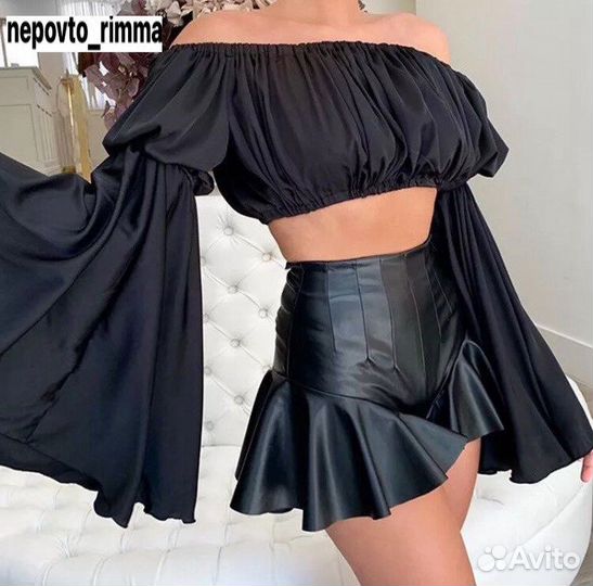 Юбка шорты кожаные сексуальные pole dance