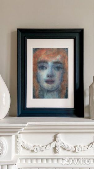 Портрет абстрактный акварельный