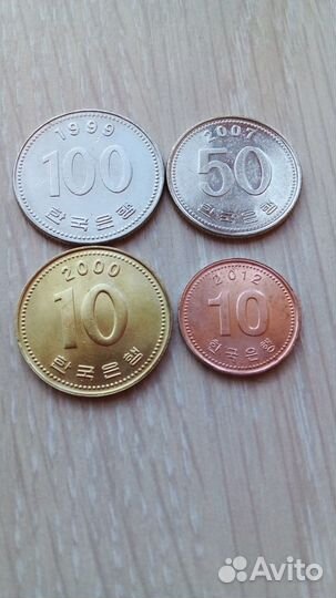 Монеты Израиля, Китая, Южной Кореи, Японии