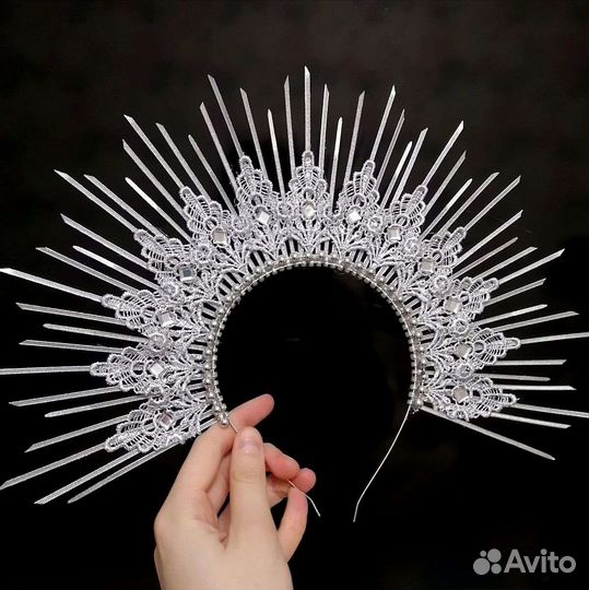 Корона-ободок с лучами