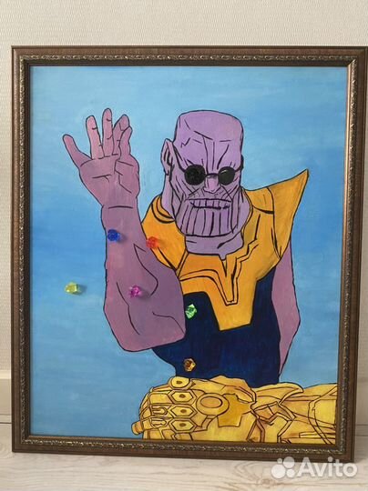 Иньерьерная картина маслом Танос мстители