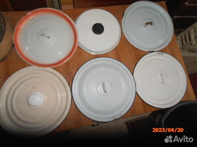 Кастрюли бу, крышки,эмалированые кружка, ковш