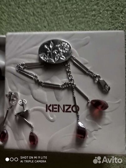 Браслет и серьги гвоздики kenzo