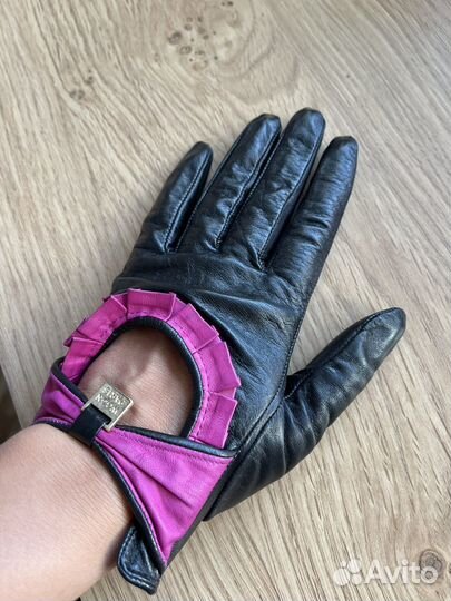 Перчатки женские кожаные