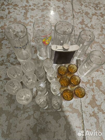 Рюмка хрусталь СССР фляга стаканы пивные