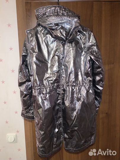 Серебристый плащ Maison Scotch