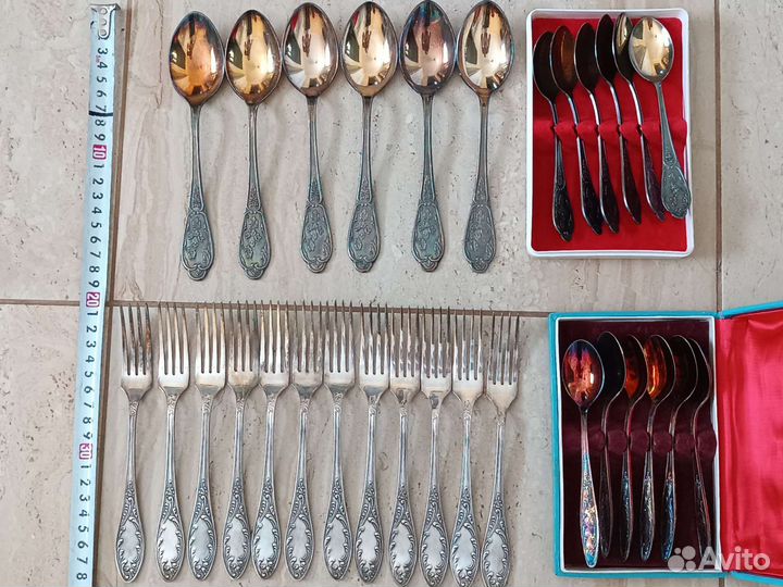 Ложки, вилки мельхиор СССР