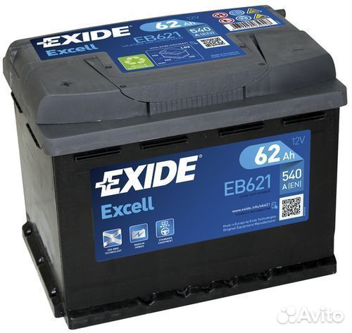 Аккумулятор 62ач Exide EB626