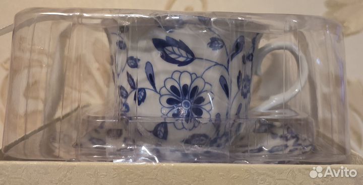 Набор чайный, 2 предмета + кофе. Новый