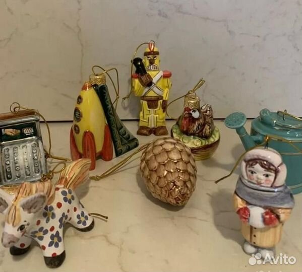 Елочные игрушки фарфор