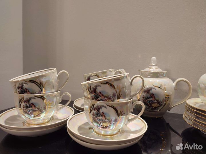 Чайный сервиз дулево 'Пастух и пастушка'