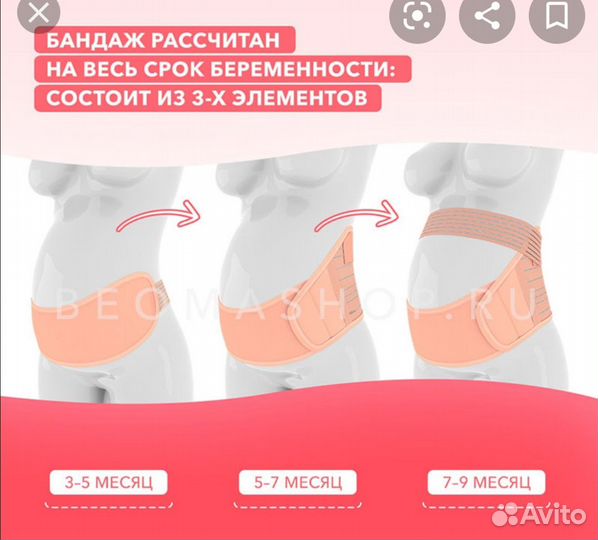 Бандаж для беременных beoma 4в 1 хл