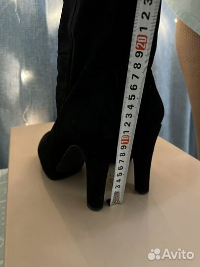 Сапоги женские демисезонные замшевые