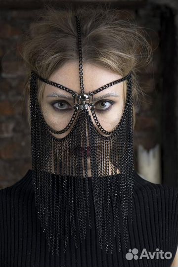 Украшение на лицо маска вуаль тика готика