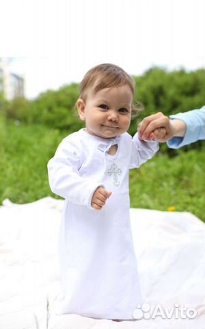 Крестильные рубашки для двойни р. 80-86